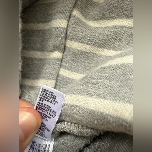 American Apparel Striped Long Hoodie Sz S - Picture 2 of 6
